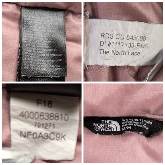 The North Face Aconcagua 550 Down Vest Women’s M Pink Evening Sand F256 - Picture 6 of 8